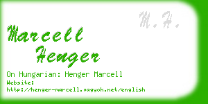 marcell henger business card